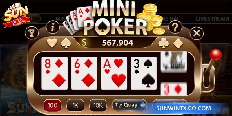 Luật chơi cơ bản trong game Mini Poker Sunwin
