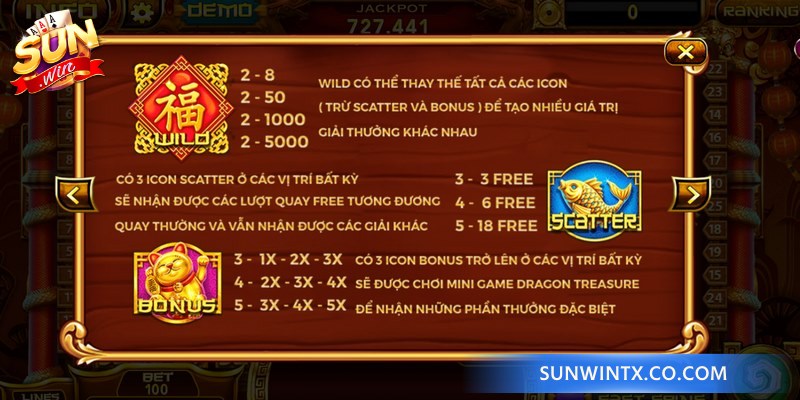 Luật chơi chi tiết của nổ hũ Thần Tài Sunwin cho anh em 