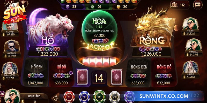 Rồng Hổ Sunwin nổi bật như một trò chơi có nhịp độ nhanh